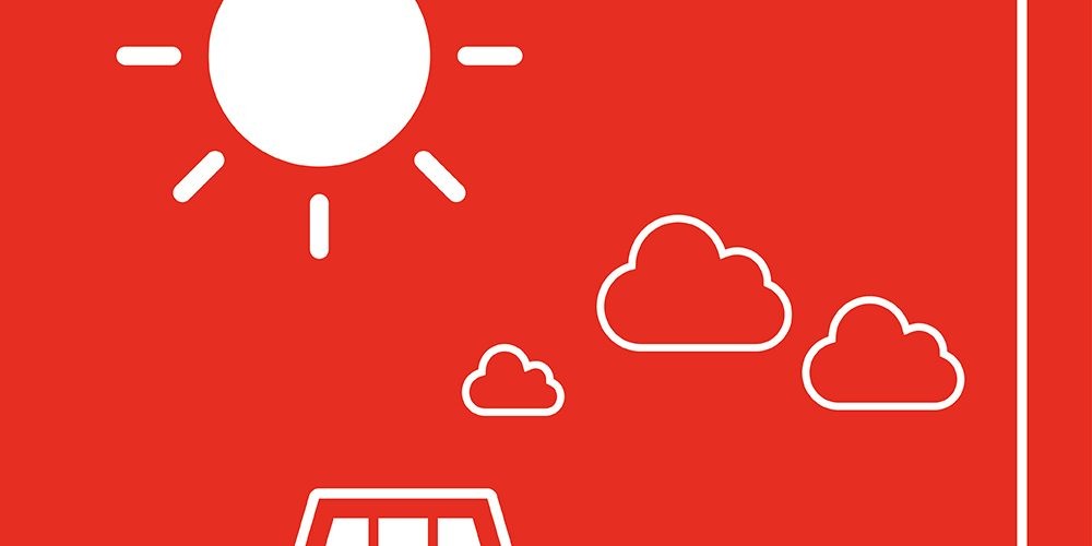 Illustrazione di un impianto fotovoltaico per utilizzare l’energia solare