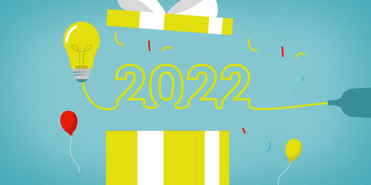 Illustrazione con la scritta 2022 per il concorso di Natale 2021 E.ON