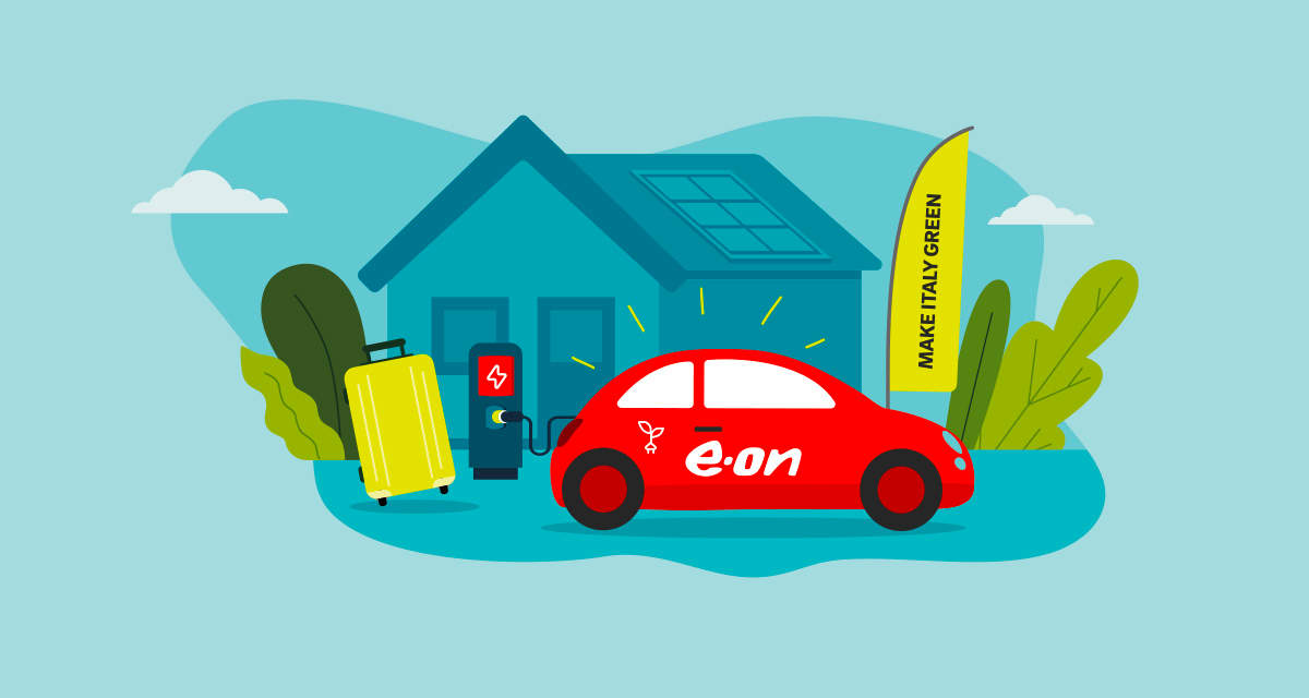 Un’auto elettrica e una colonnina di ricarica, quando la mobilità è sostenibile